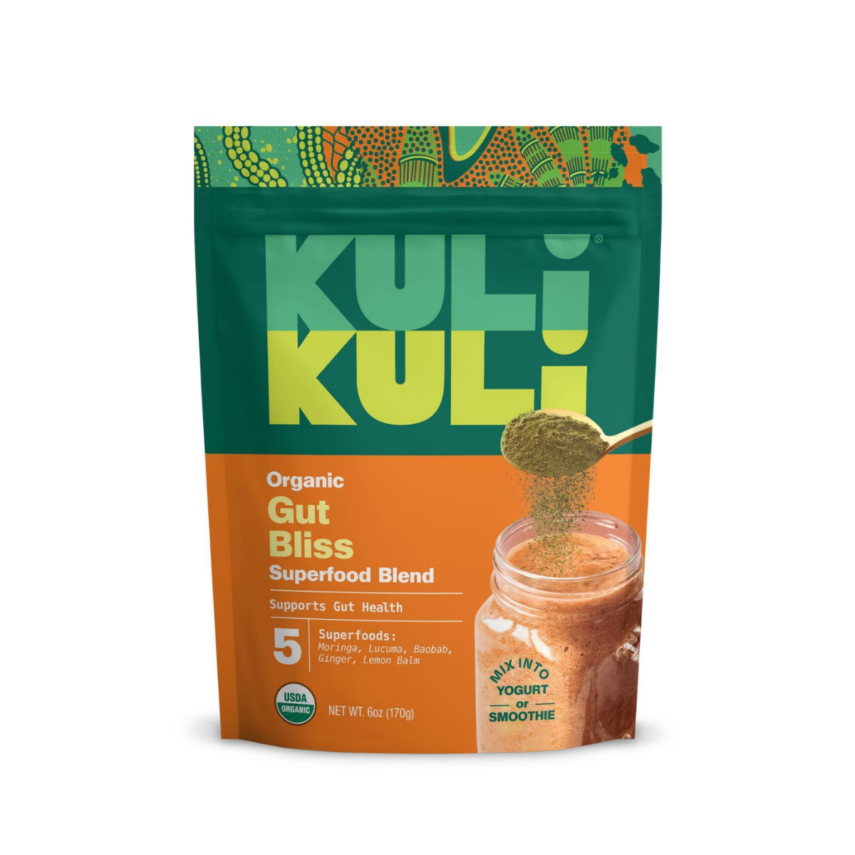 Kuli Kuli Organic Gut Bliss Superfood Blend Dietary Supplement Powder 6oz