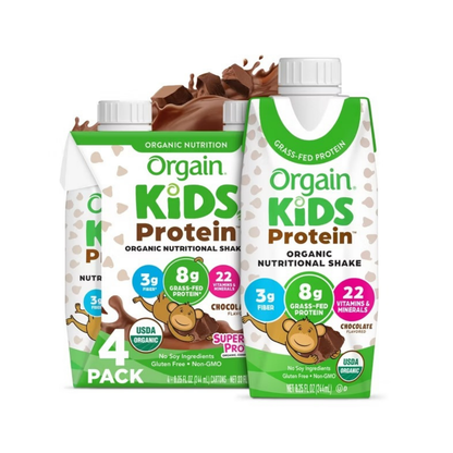 Orgain Organic Kids' Nutritional Protein Shake 22 Vitamins & Minerals Chocolate Flavored 4c