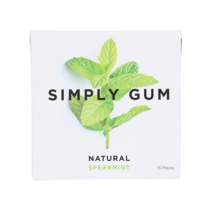 Simply Gum Natural Chewing Gum Spearmint 15c