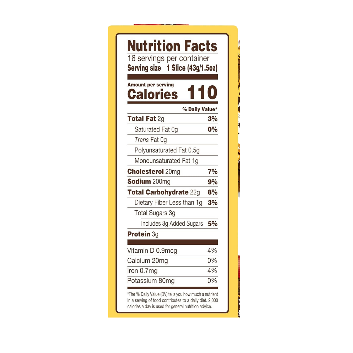 Canyon Bakehouse Bread white Honey GF 24oz