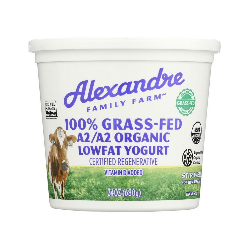 Alexandre Family Farm A2/A2 100 % Grass-Fed Lowfat Yogurt OG 24oz ...