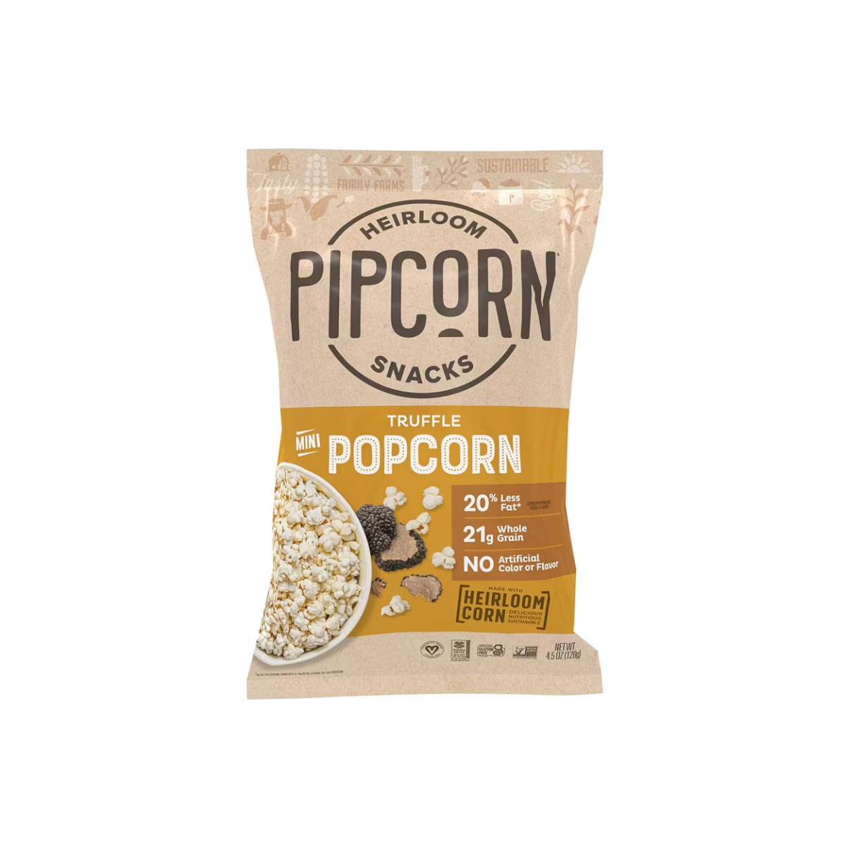 Pipcorn Heirloom Mini Popcorn Truffle 4.5oz