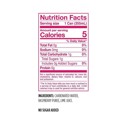 Spindrift Sparking Water Raspberry Lime 12oz