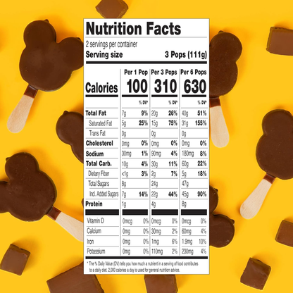 GoodPop Dairy-Free Pops Mickey Mouse Fudge n' Vanilla 6c