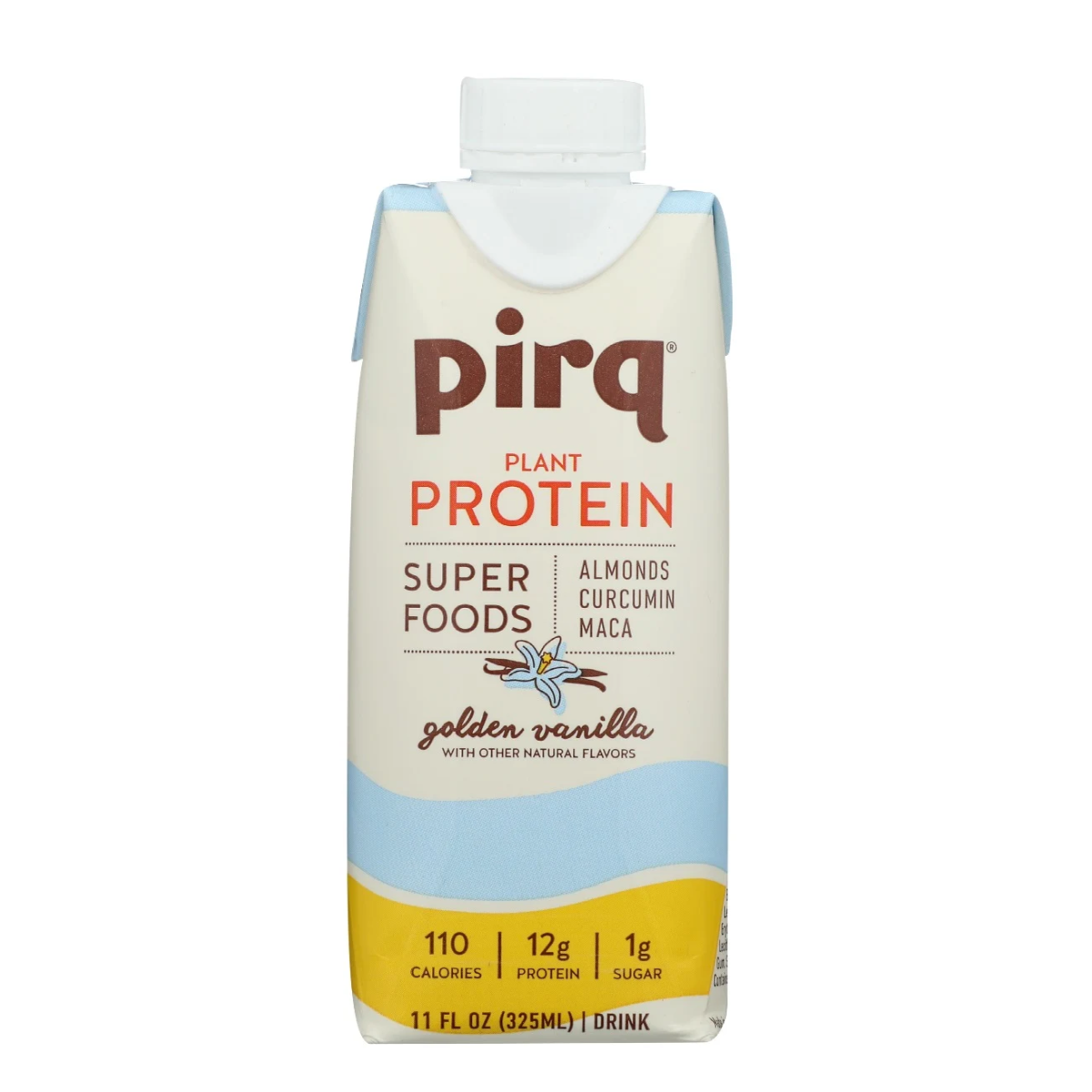 Pirq Plant Protein Superfoods Shake Dairy Free Golden Vanilla 11fl oz