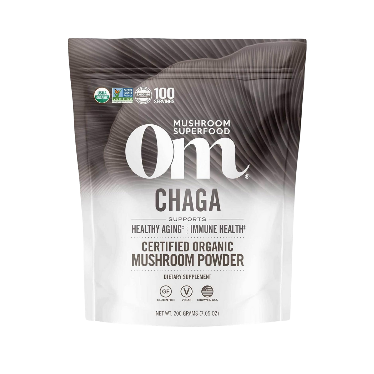 OM Organic Chaga Mushroom Powder 3.5oz