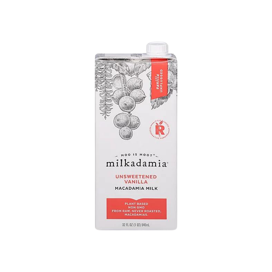 Milkadamia Macadamia Milk Vanilla Unsweetened 32oz