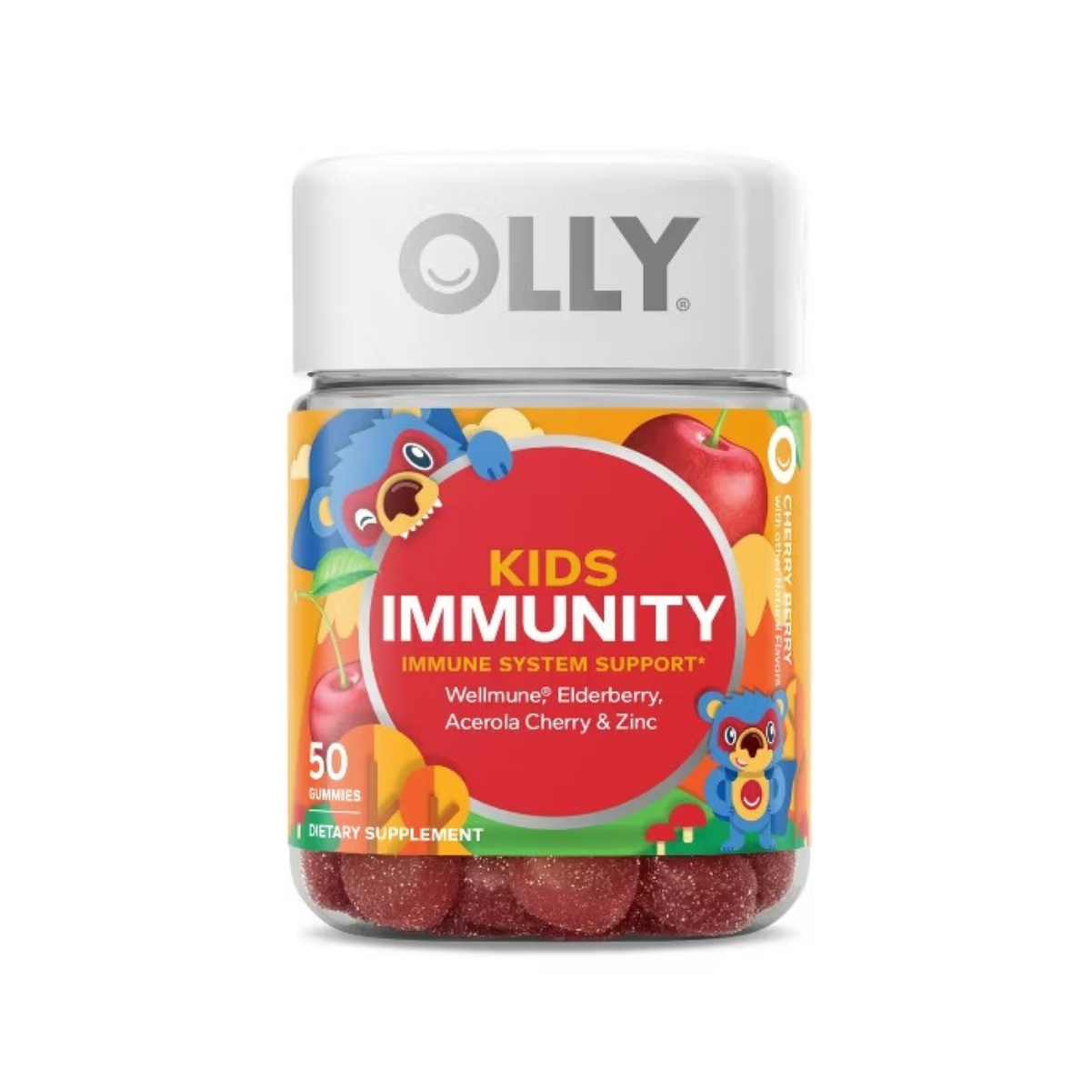 OLLY Kids Immunity Elderberry Gummies Cherry Berry 50c