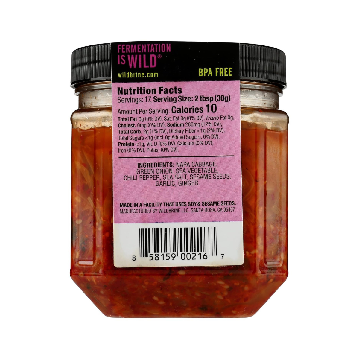 Wildbrine Kimchi Korean 18oz