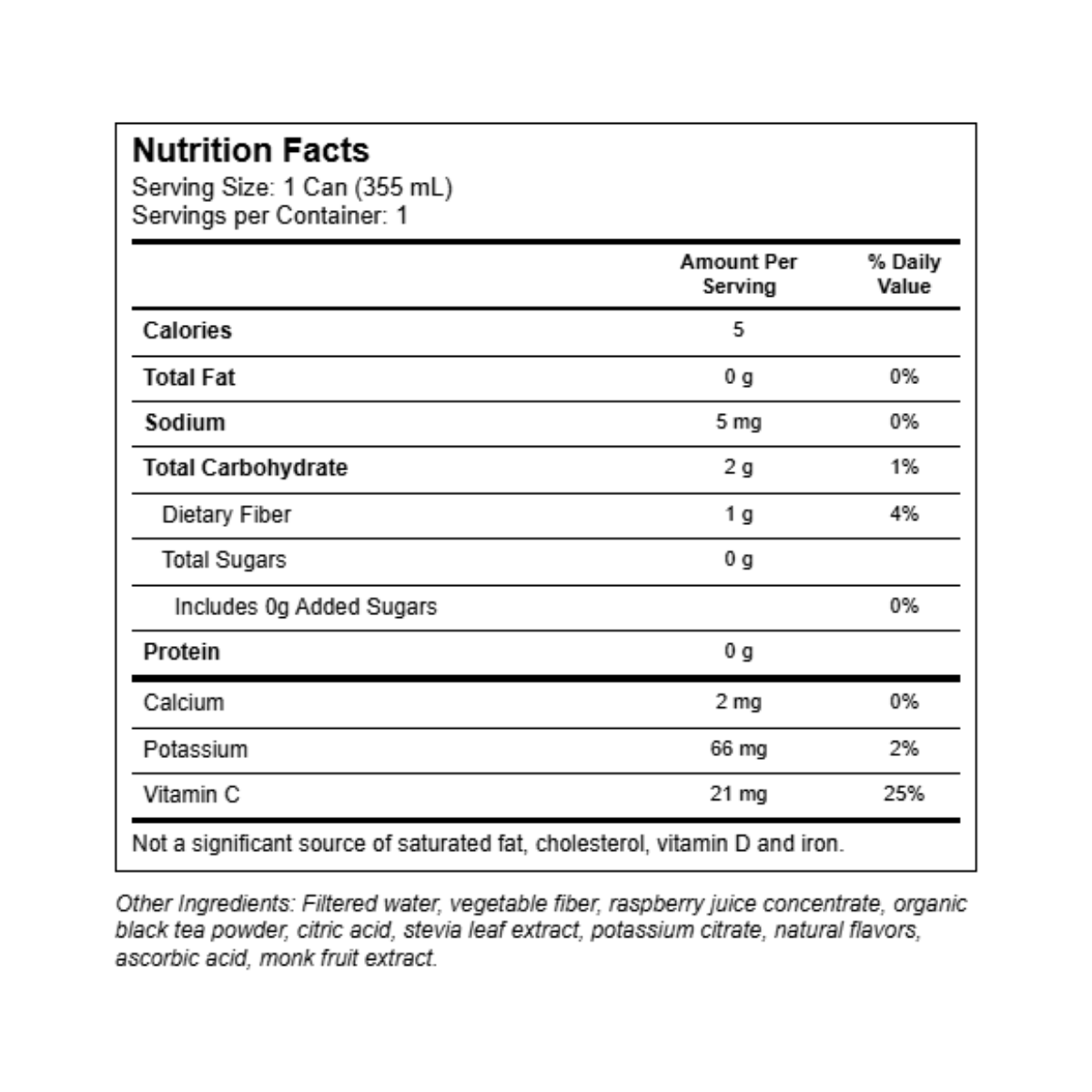 Swoon Tea Naturally Zero Sugar Raspberry 12fl oz