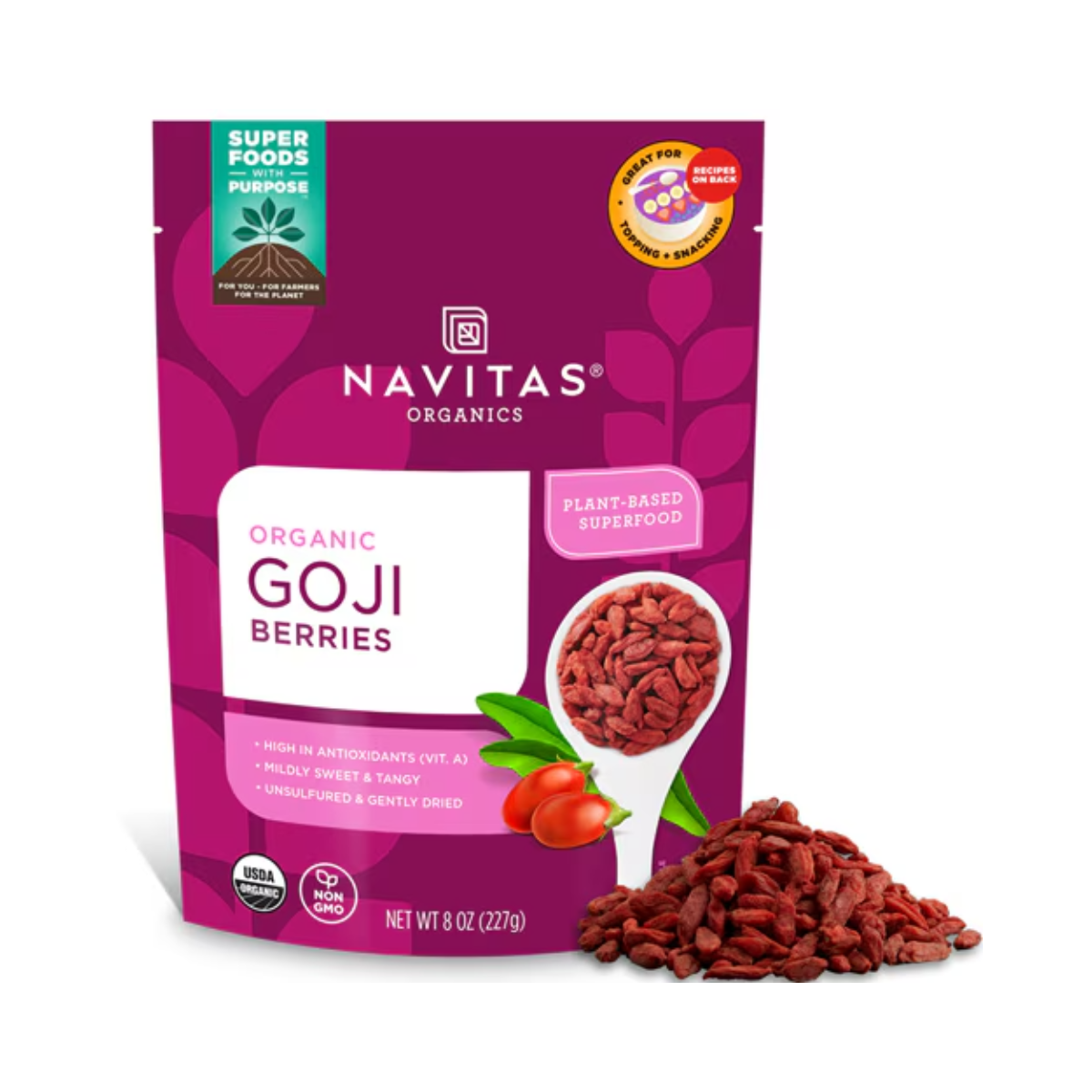 Navitas Goji Berries Sundried 8oz