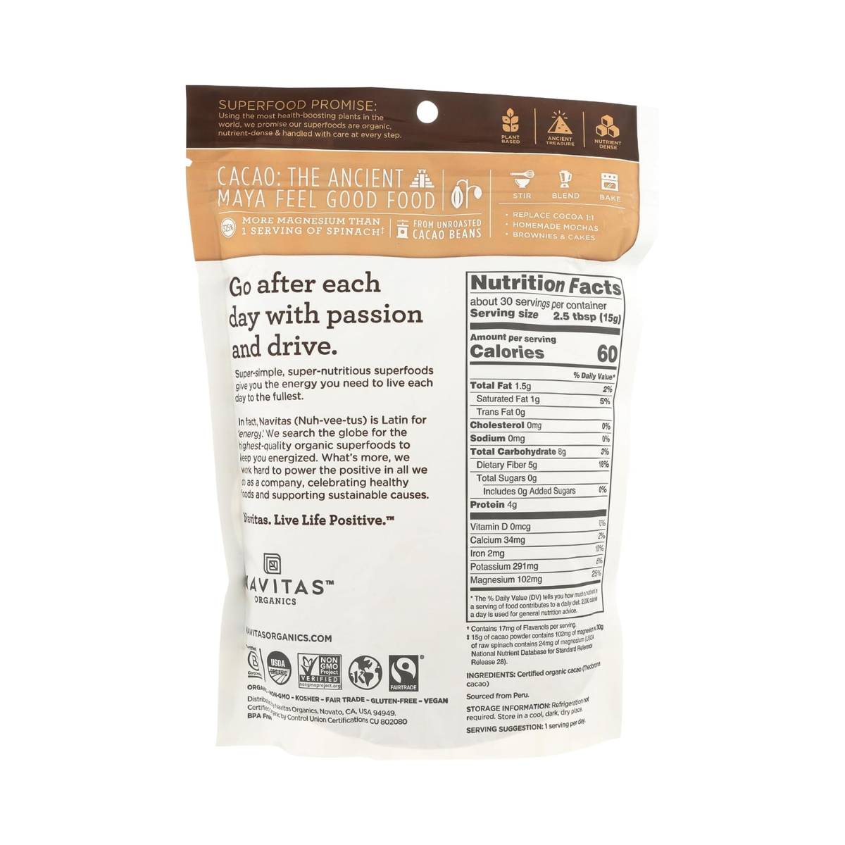 Navitas Cacao Powder OG 16oz