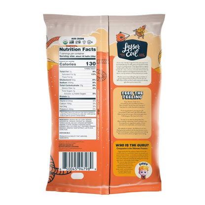LesserEvil Real Organic Cheddar Spaceballs 7oz