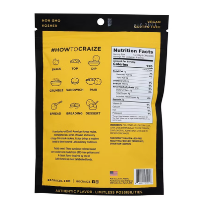 Craize Sweet Corn Toasted Corn Crisps 4oz