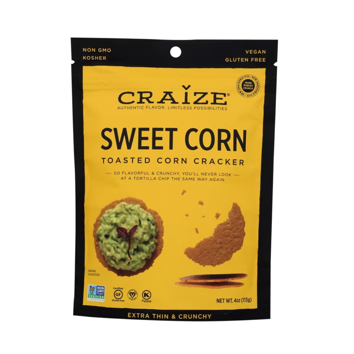 Craize Sweet Corn Toasted Corn Crisps 4oz