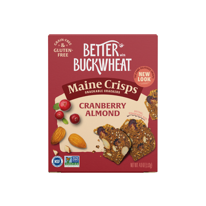 Better With Buckwheat Maine Crisps Cranberry Almond Crisps
