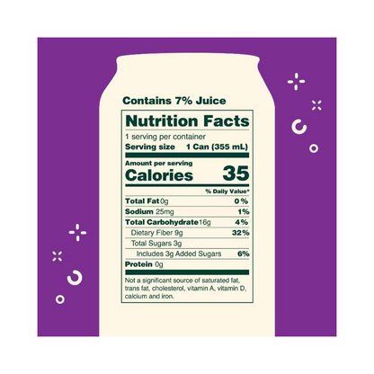 OLIPOP Classic Grape Prebiotic Soda 12 fl oz