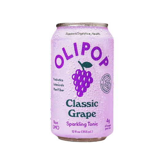 OLIPOP Classic Grape Prebiotic Soda 12 fl oz