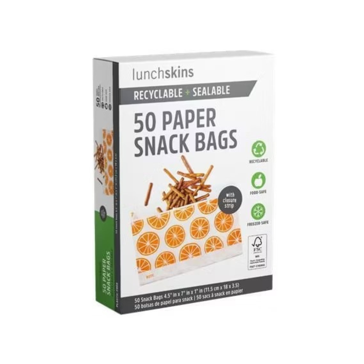 Lunchskins Recyclable Paper Snack Bags 50c