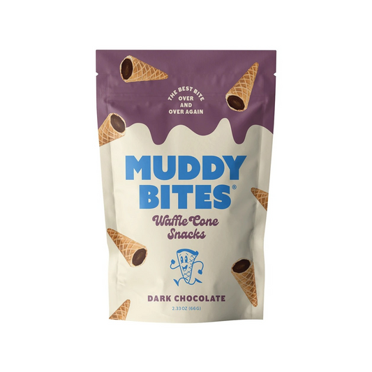 Muddy Bites Dark Chocolate Waffle Cone Snacks 2.33 oz