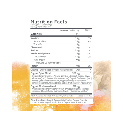 CLEAN Golden Turmeric Latte Mushroom Blend OG 2.47oz