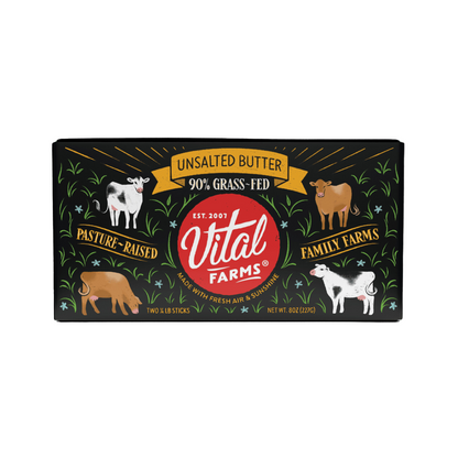 Vital Farms Butter Unsalted Grass Fed 8 oz