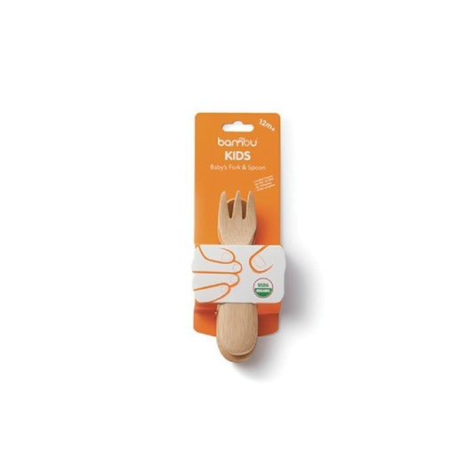 BAMBU Set Untesils Baby Fork Spoon OG 2c