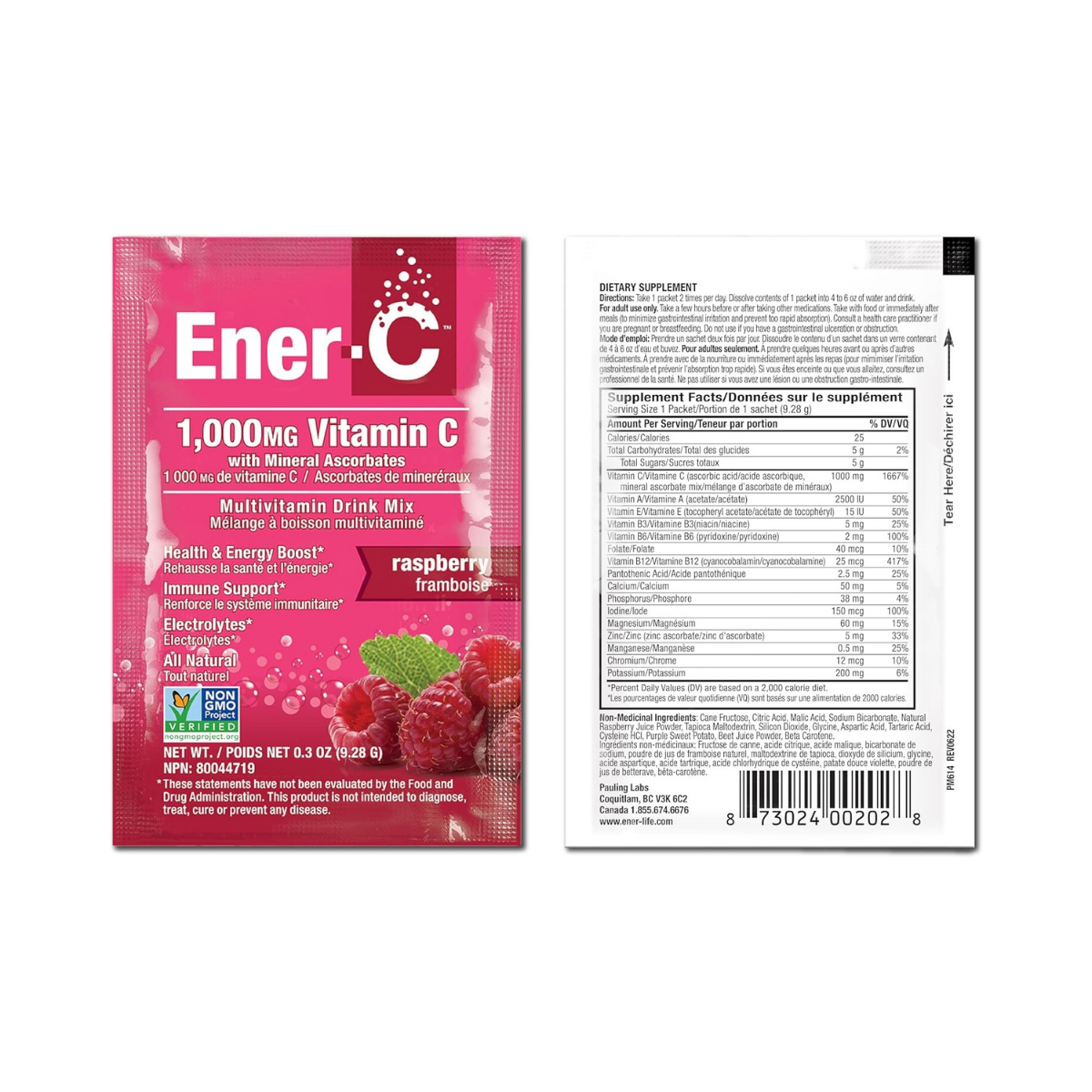 ENERC Vit C Raspberry 30c