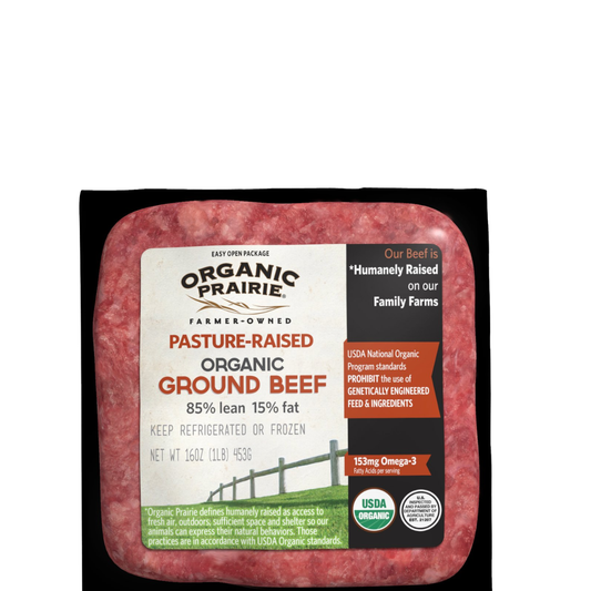 Organic Prairie Organic 100% Grassfed 85% Lean 15 % fat Ground Beef 16oz