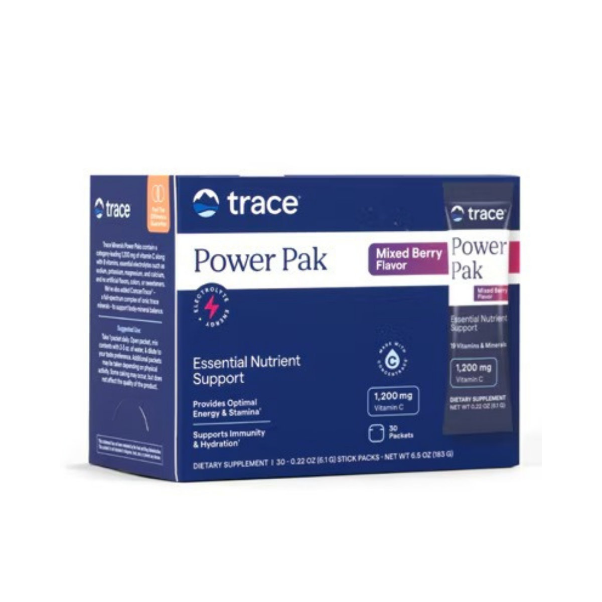 Trace Minerals Electrolyte Stamina Power Pak Mixed Berry 30c