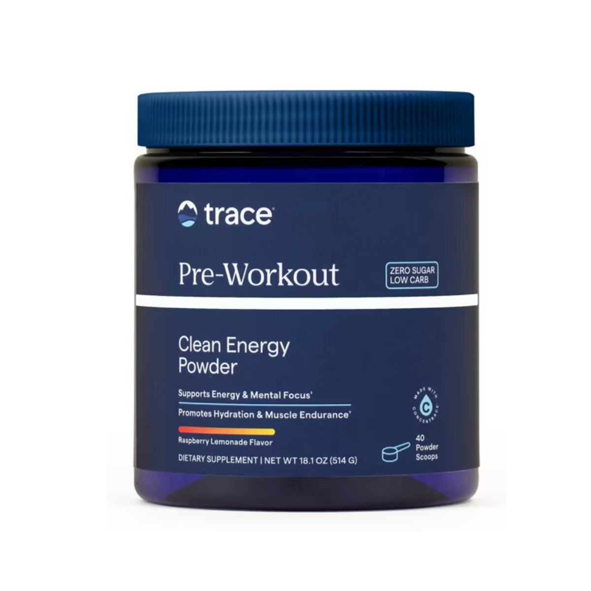 Trace Minerals Clean Pre-Workout Raspberry Lemonade 9.9 oz