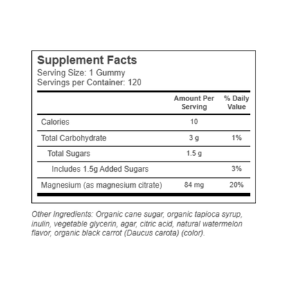 Trace Minerals Magnesium Gummies Watermelon 84mg 120c
