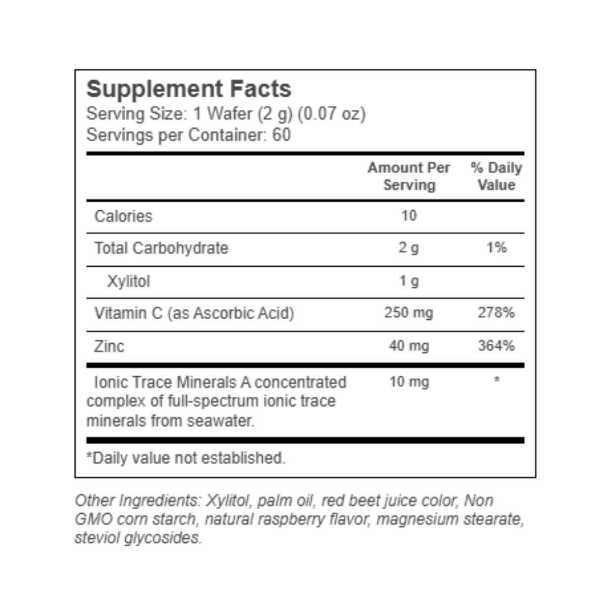 Trace Minerals Zinc + Vitamin C Chewables 60c
