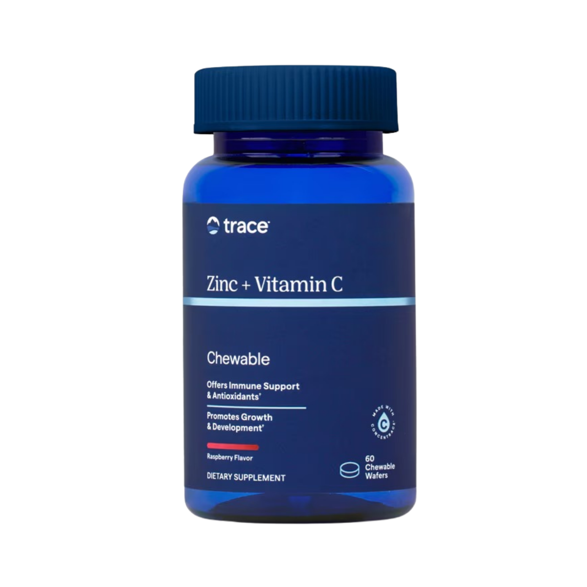 Trace Minerals Zinc + Vitamin C Chewables 60c