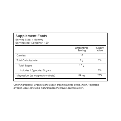 Trace Magnesium Gummies Tangerine 84 mg 120c