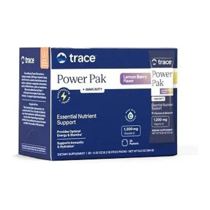 Trace Minerals Power Pak + Immunity Lemon Berry 30c
