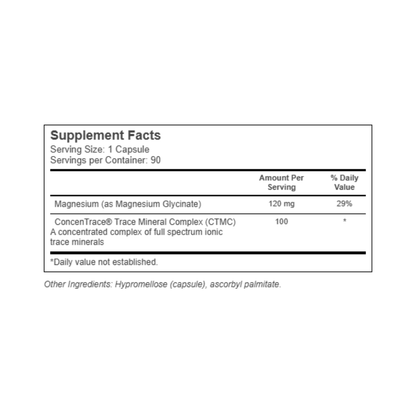 Trace Minerals Magnesium Glycinate 120 mg 90c