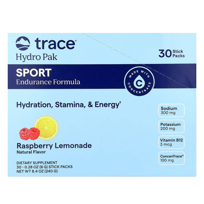 Trace Minerals Hydro Pak Sport Raspberry Lemonade 30c