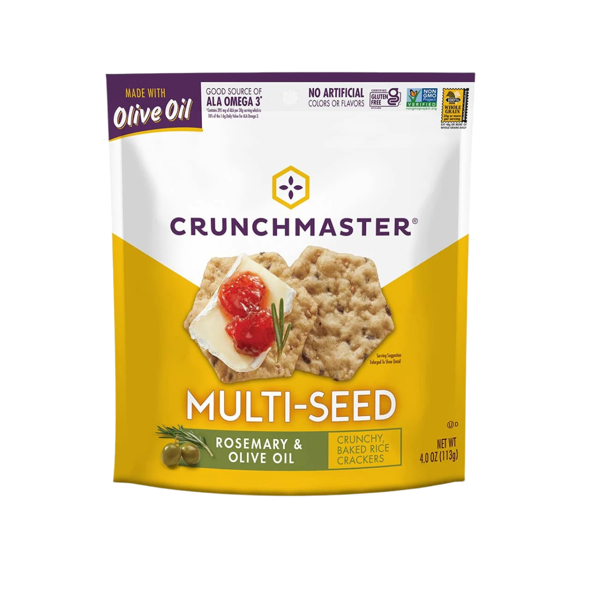 Crunchmaster Rosemary and Olive Oil Multiseed Crackers