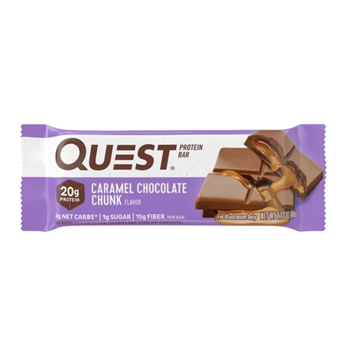 Quest Nutrition Caramel Chocolate Chunk Protein Bar 2.12oz