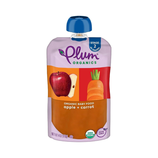 Plum Organics Baby Food Apple & Carrot 4oz