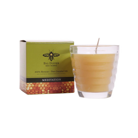 Big Dipper Wax Works Beeswax Aromatherapy Beehive Glass Meditation Cedarwood and Balsam