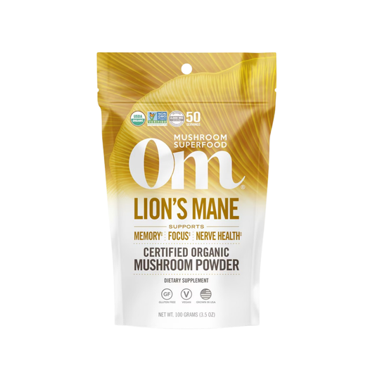 OM Organic Mushroom Nutrition Supplement Powder Lions Mane 3.5oz