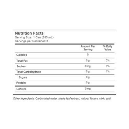 Zevia Non-GMO Zero Calorie Soda Cream 6c