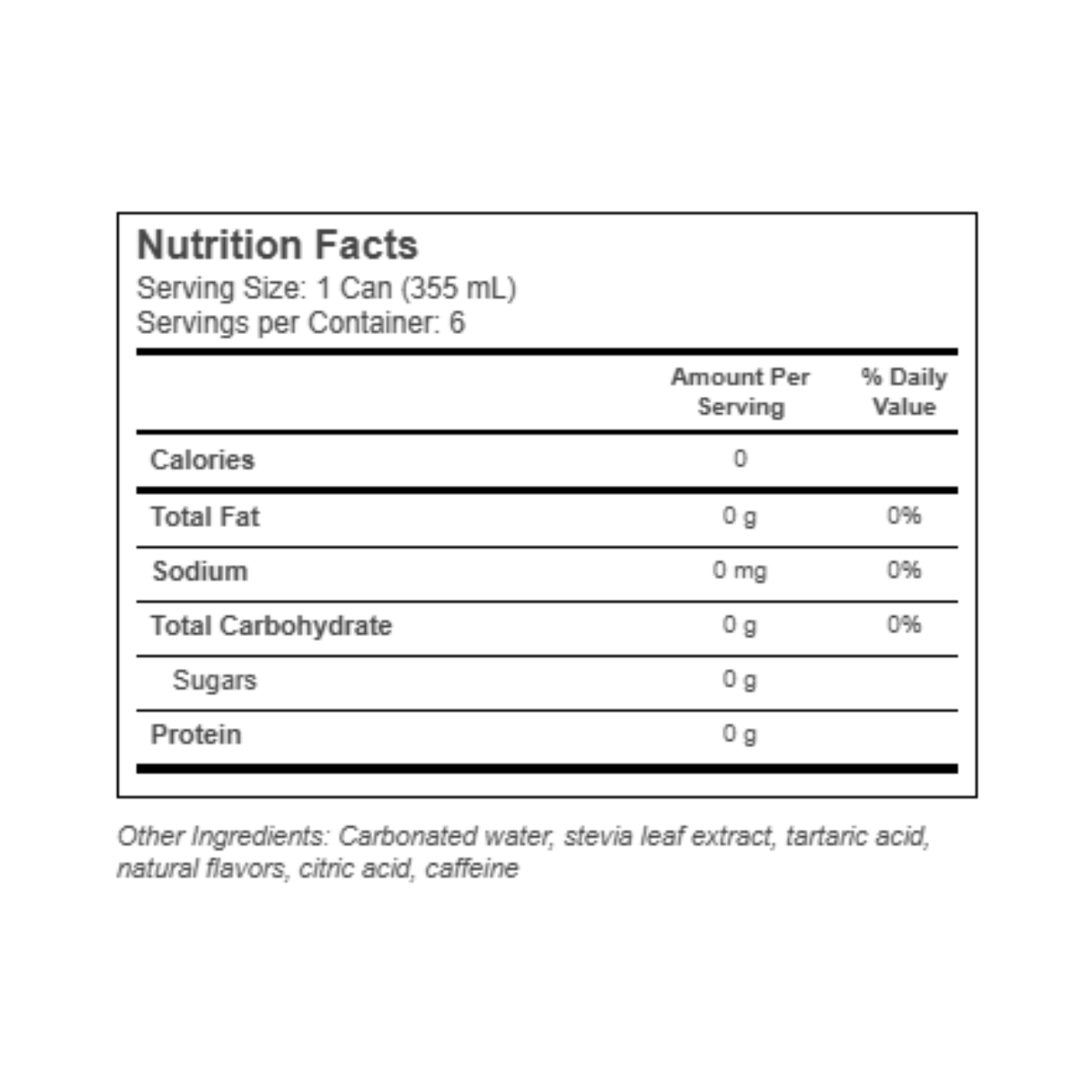 Zevia Zero Sugar Soda Cherry Cola 6c
