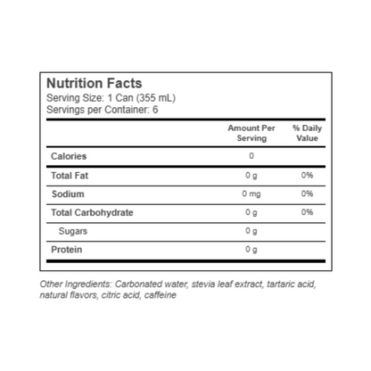 Zevia Zero Sugar Soda Cherry Cola 6c