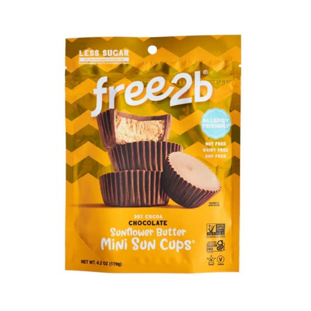 Free2b Sun Cups Minis Gluten Free Chocolate V 4.2oz
