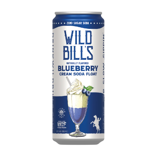 Wild Bill's Zero Sugar Blueberry Cream Soda Float Soda 12fl oz