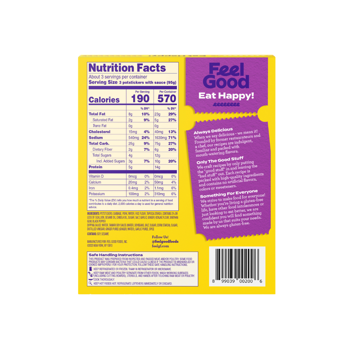 Feel Good Foods Pork Potstickers 10.75oz