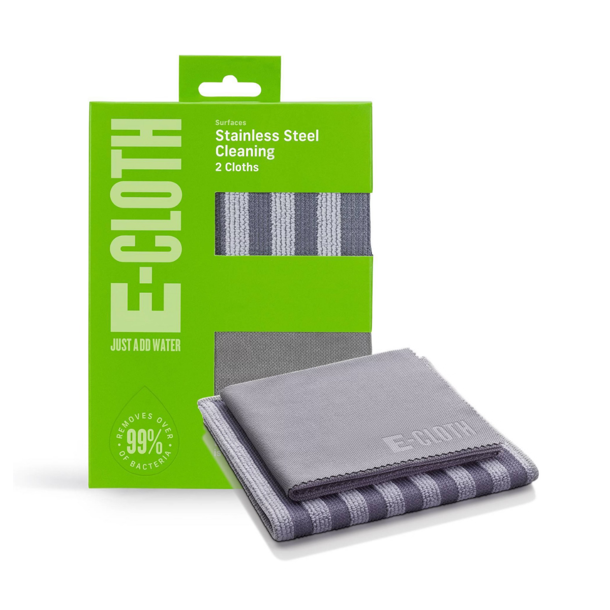 E-Cloth Stainless Steel Microfiber Cleaning Cloth Set 2c